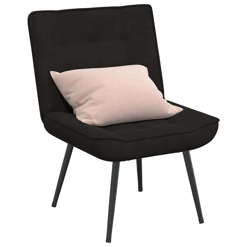 Stolica za opuštanje crna 64x74x84 cm baršun