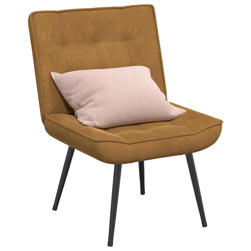 Stolica za opuštanje smeđa 64x74x84 cm baršun