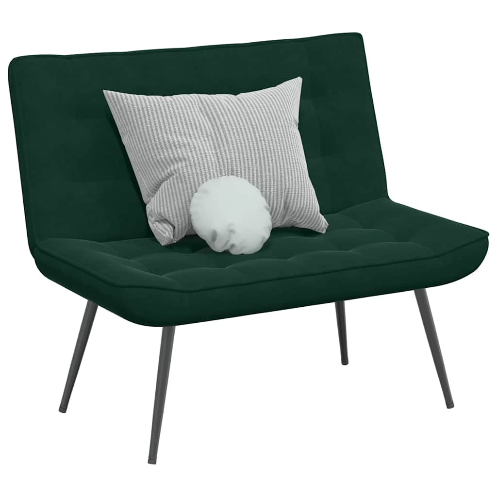 Klupa tamnozelena 110x74x84 cm baršun