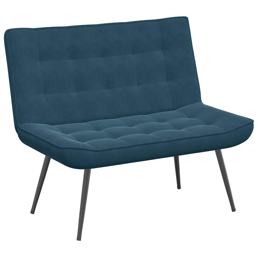 Klupa plava 110x74x84 cm baršunasta