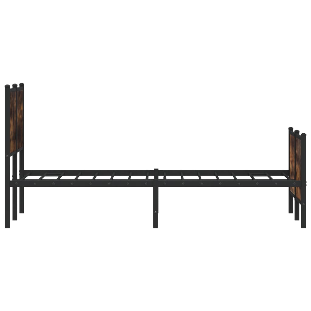 Metalni okvir kreveta bez madraca boja hrasta 140x190 cm