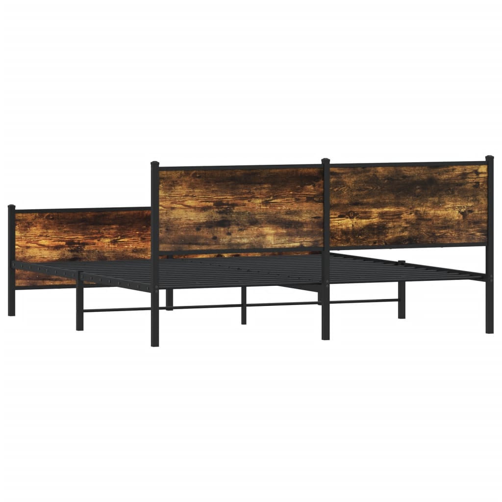 Metalni okvir kreveta bez madraca boja hrasta 180x200 cm