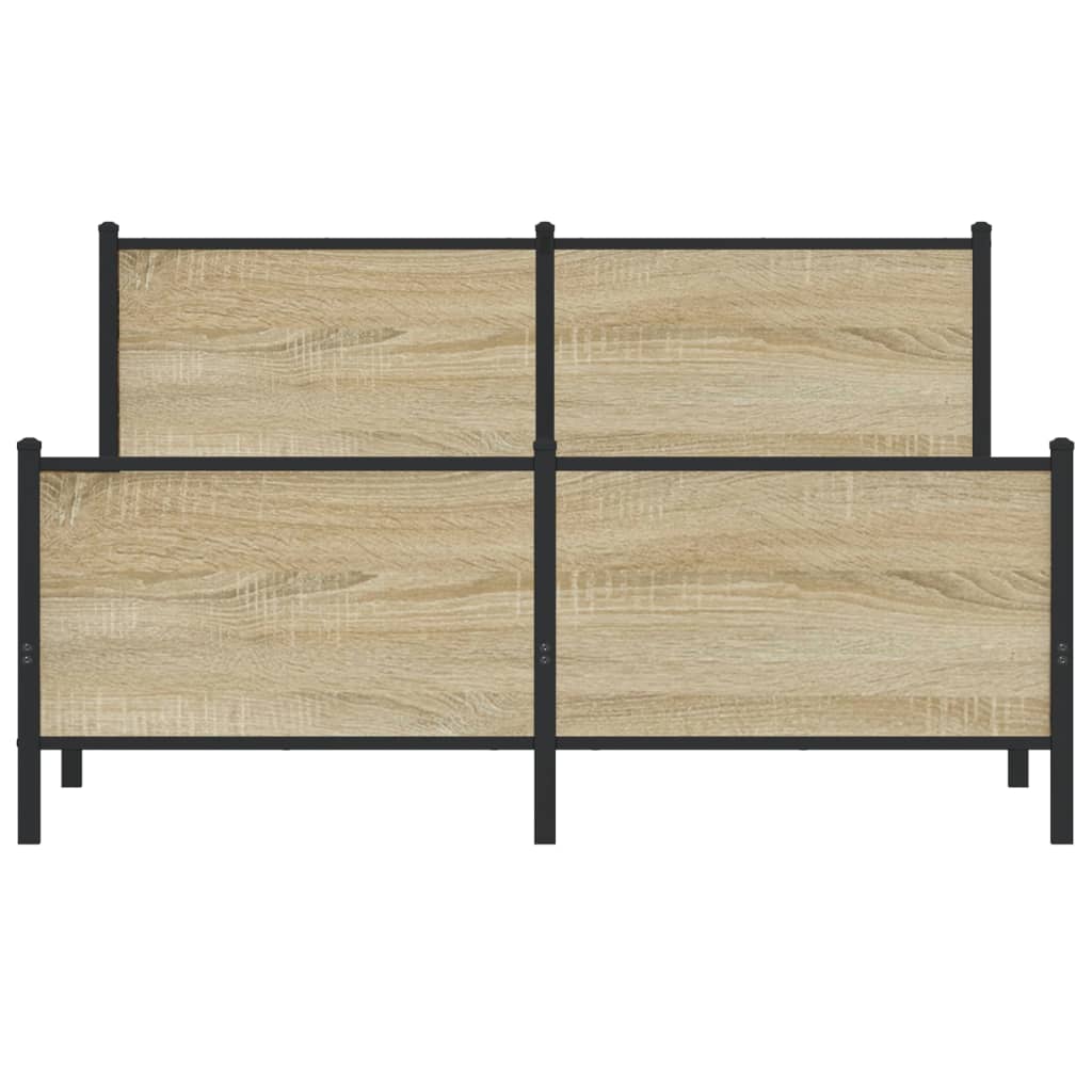 Metalni okvir kreveta bez madraca boja hrasta sonome 140x190 cm
