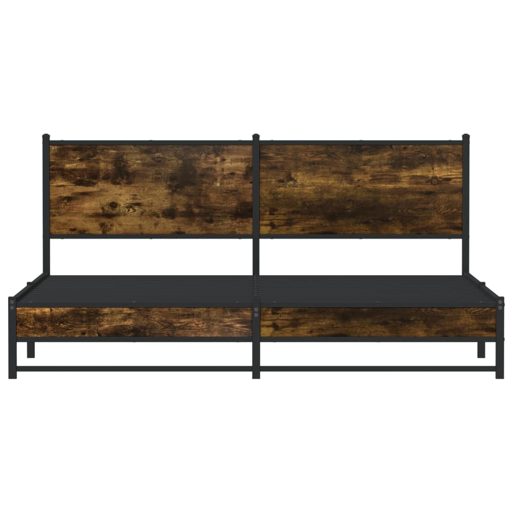 Metalni okvir kreveta bez madraca boja hrasta 180x200 cm