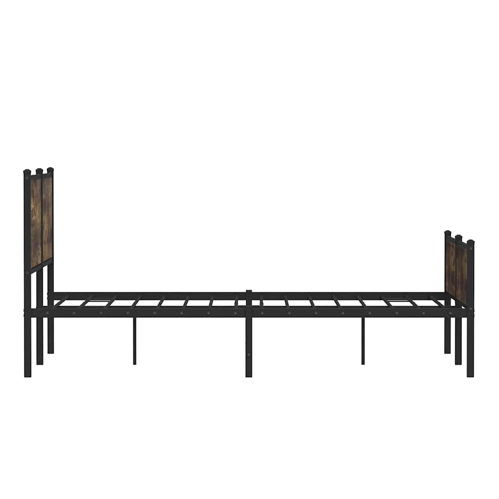 Metalni okvir kreveta bez madraca boja hrasta 150 x 200 cm