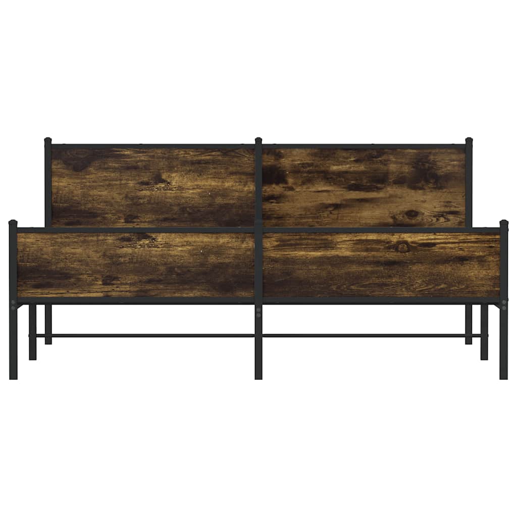 Metalni okvir kreveta bez madraca boja hrasta 160x200 cm