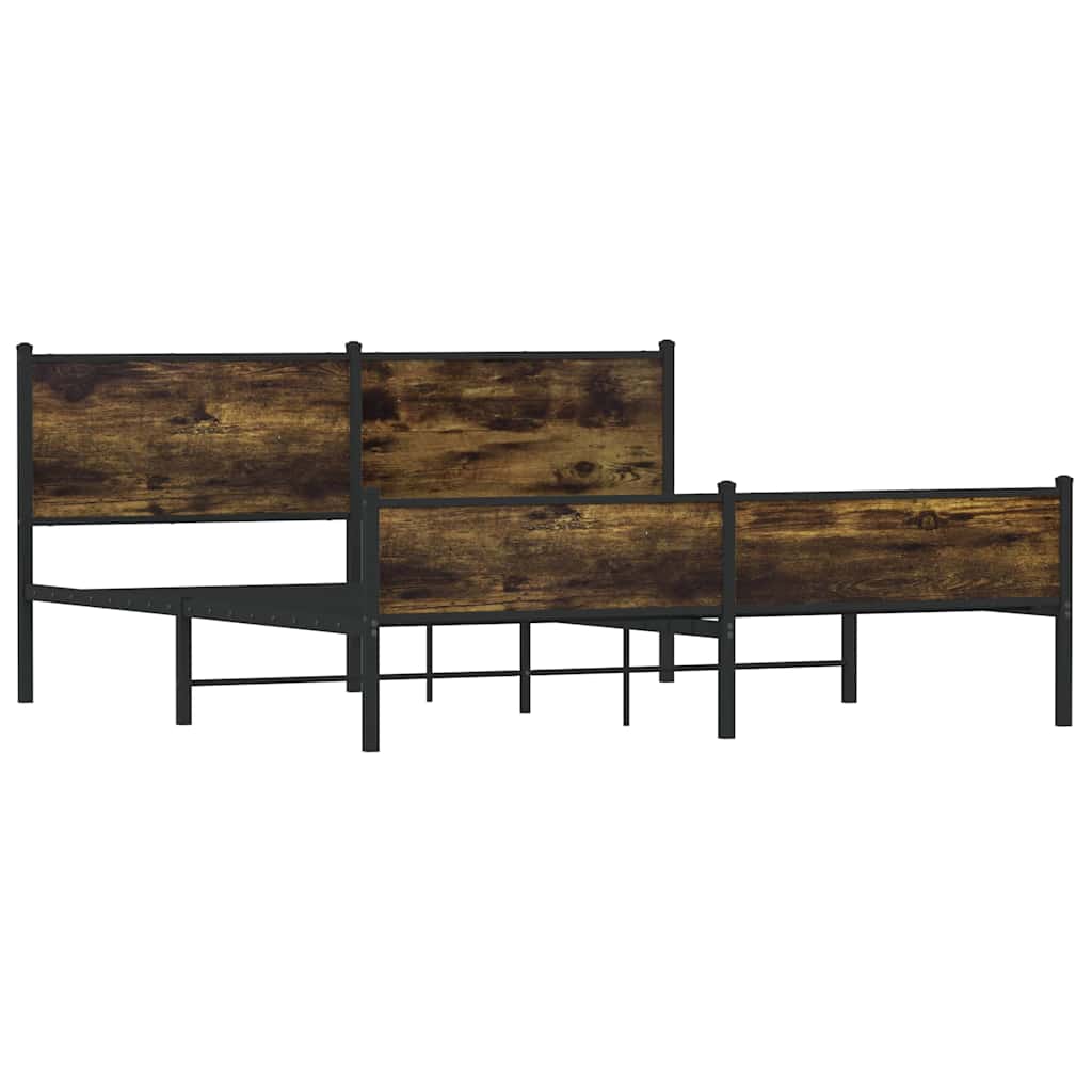 Metalni okvir kreveta bez madraca boja hrasta 180x200 cm