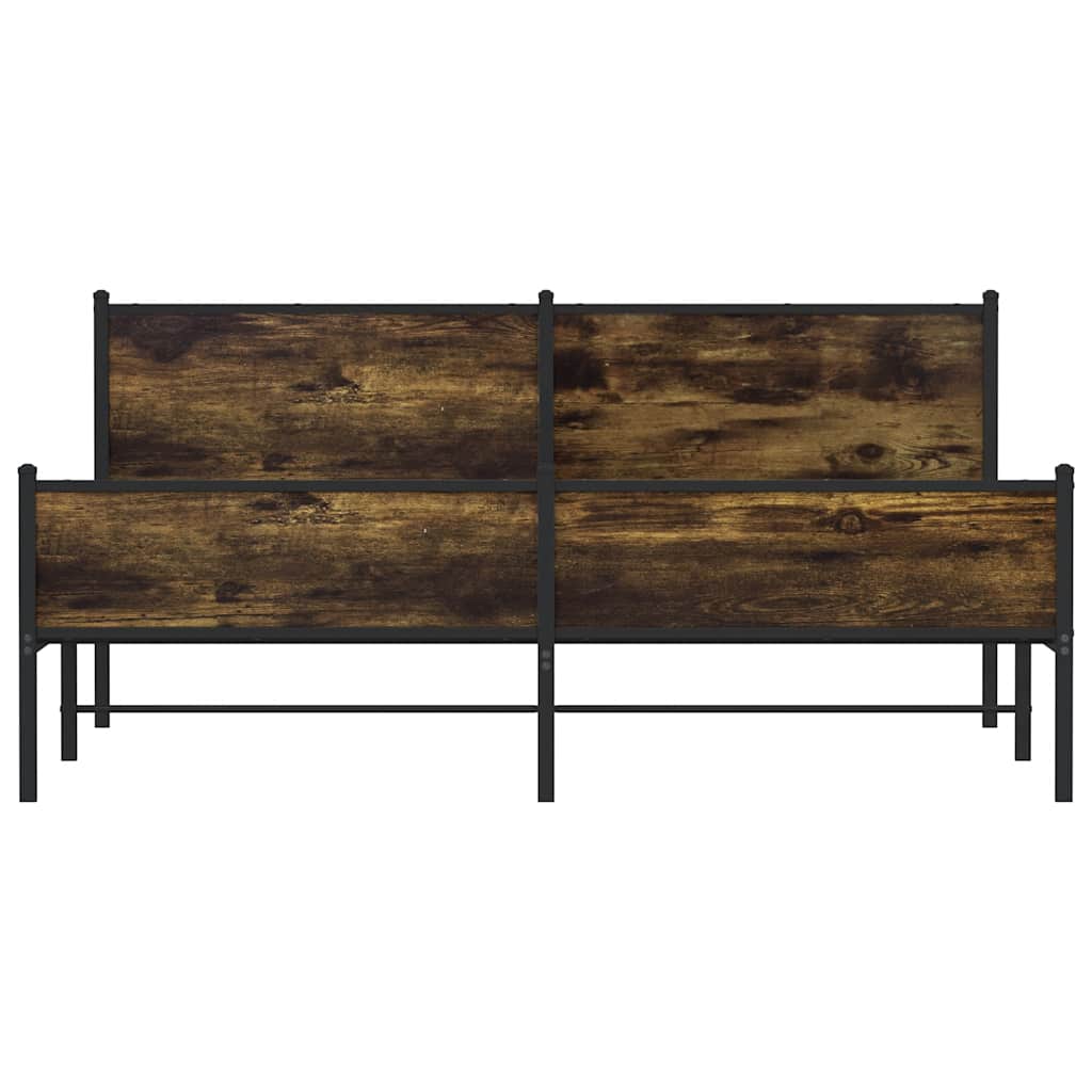 Metalni okvir kreveta bez madraca boja hrasta 180x200 cm