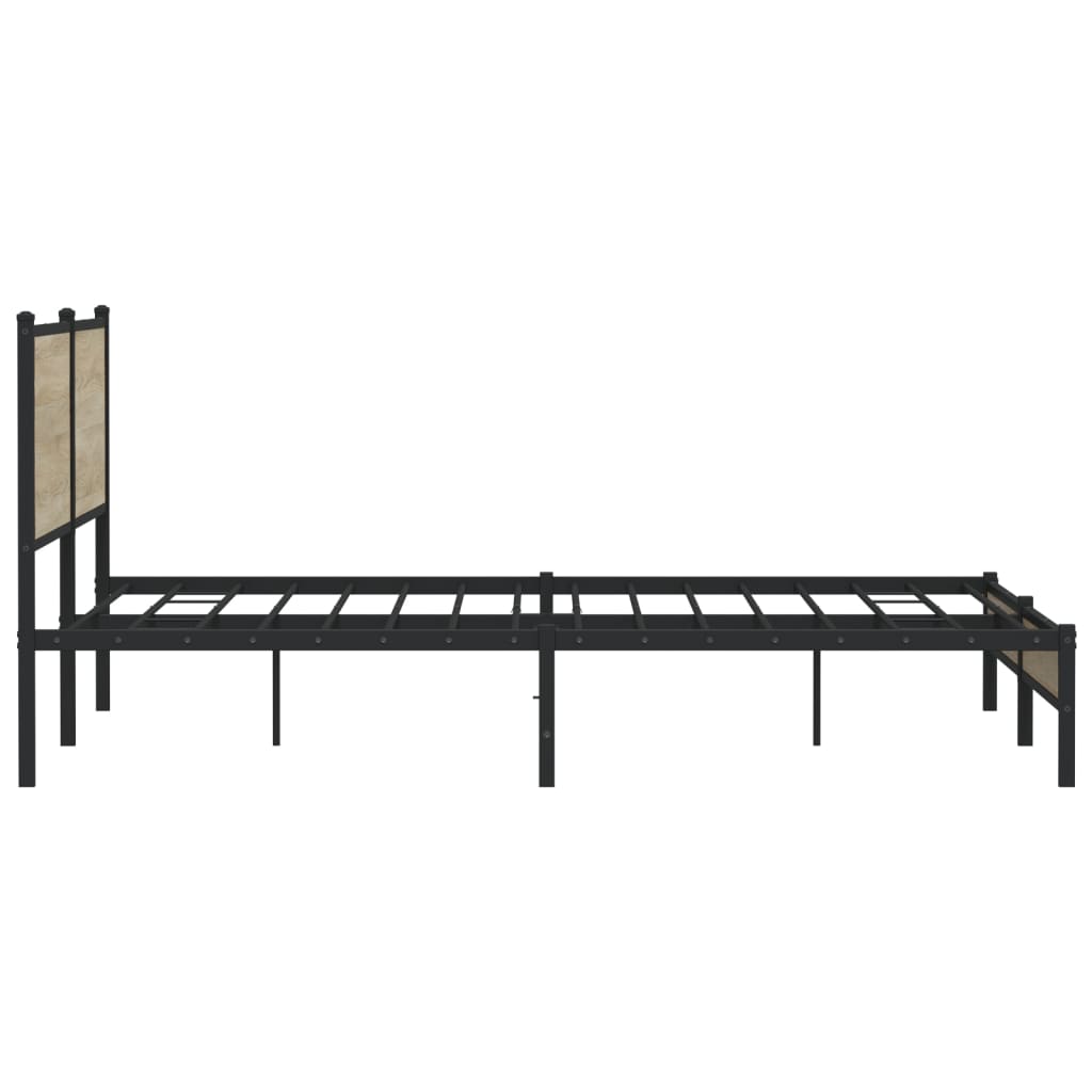 Metalni okvir kreveta bez madraca boja hrasta sonome 200x200 cm