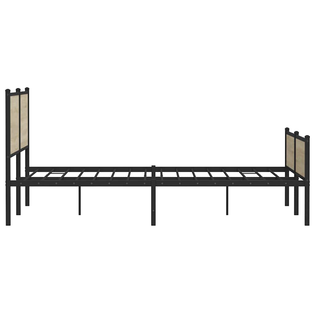 Metalni okvir kreveta bez madraca boja hrasta sonome 160x200 cm
