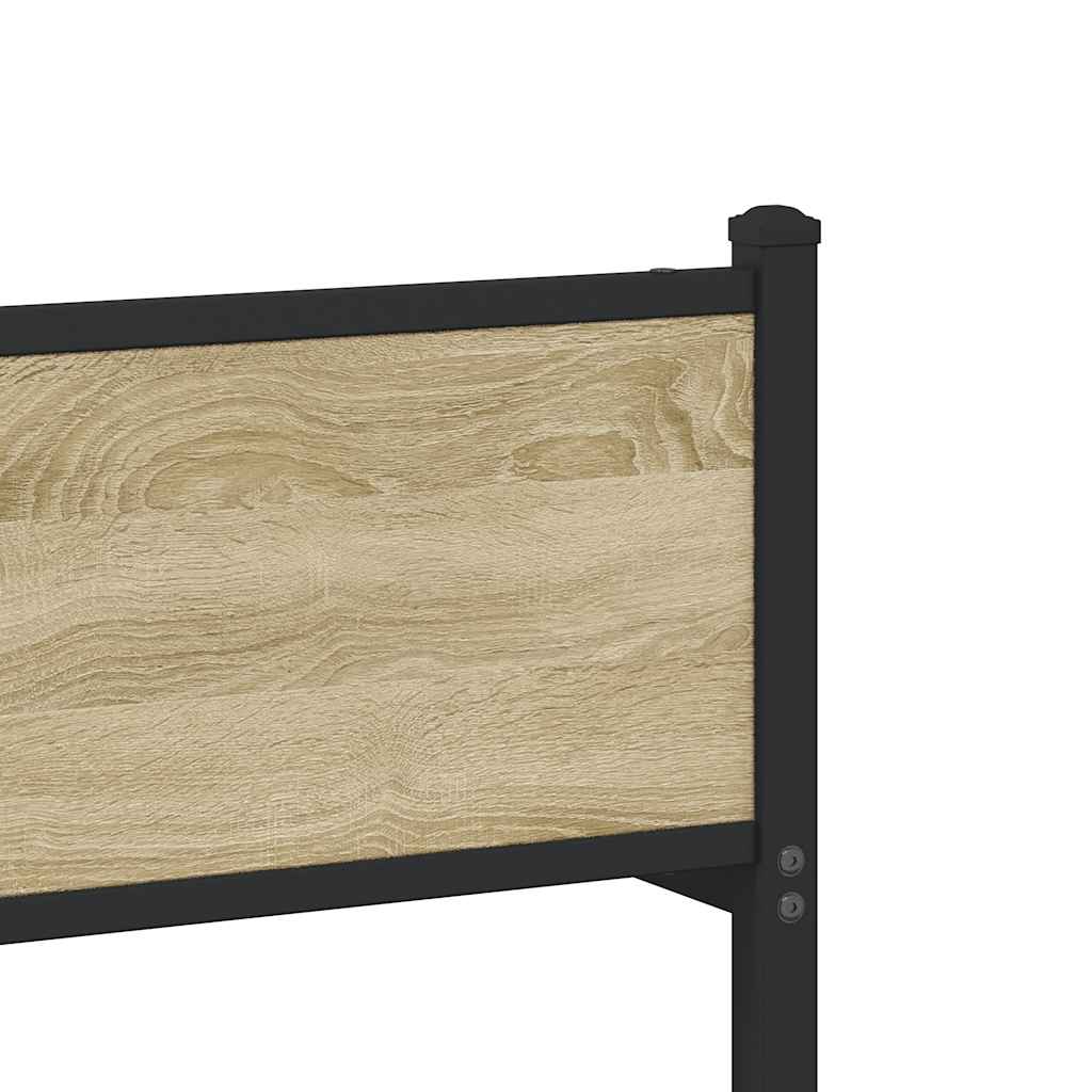 Metalni okvir kreveta bez madraca boja hrasta sonome 200x200 cm