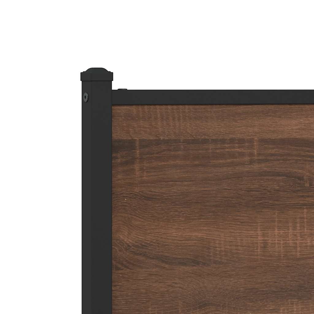 Metalni okvir kreveta bez madraca smeđa boja hrasta 180x200 cm