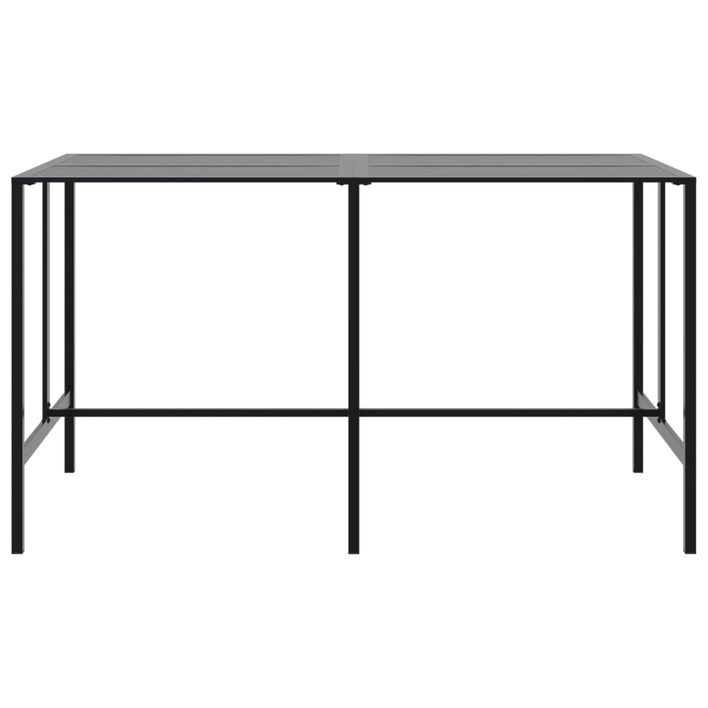 Barski stol crni 200x100x110 cm od čelika obloženog prahom