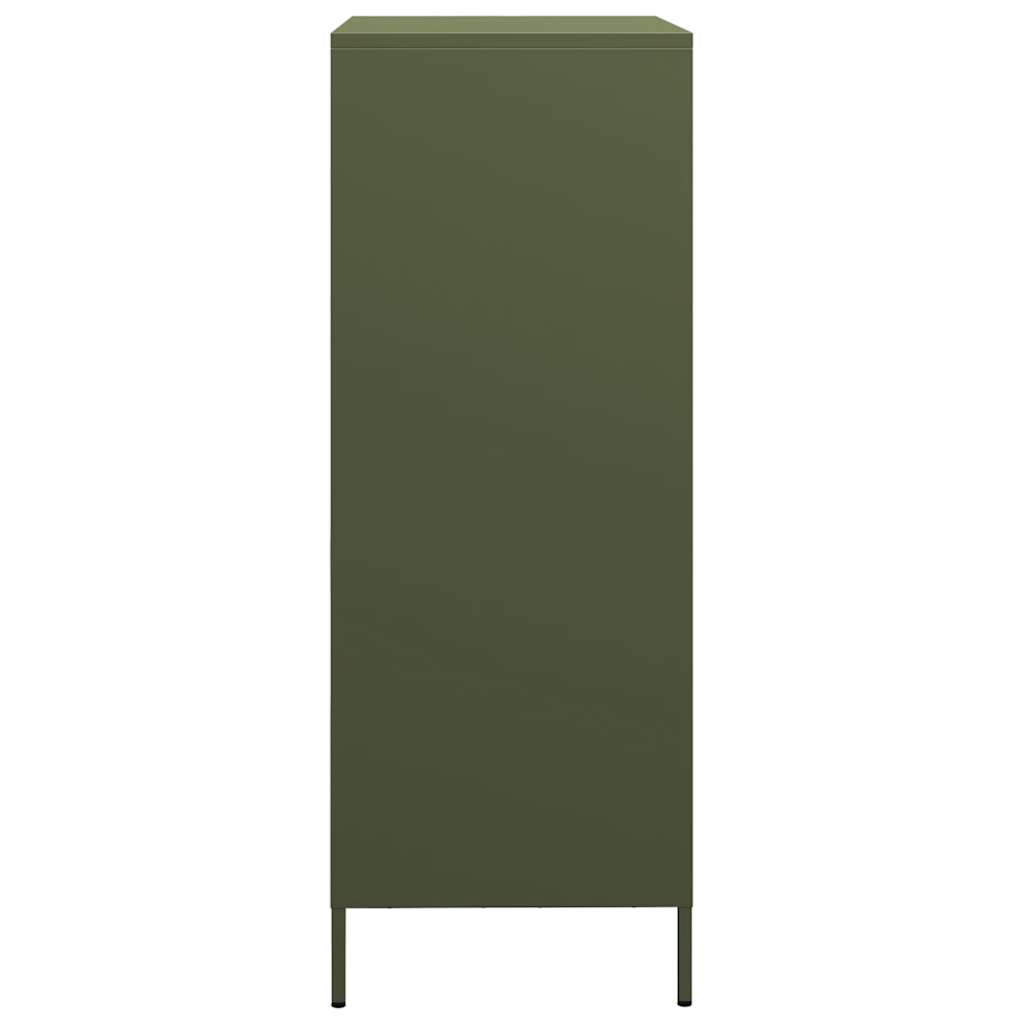 Visoka komoda maslinastozeleni 68x39x101,5 cm od čelika