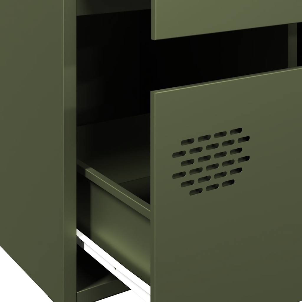 Visoka komoda maslinastozeleni 68x39x101,5 cm od čelika