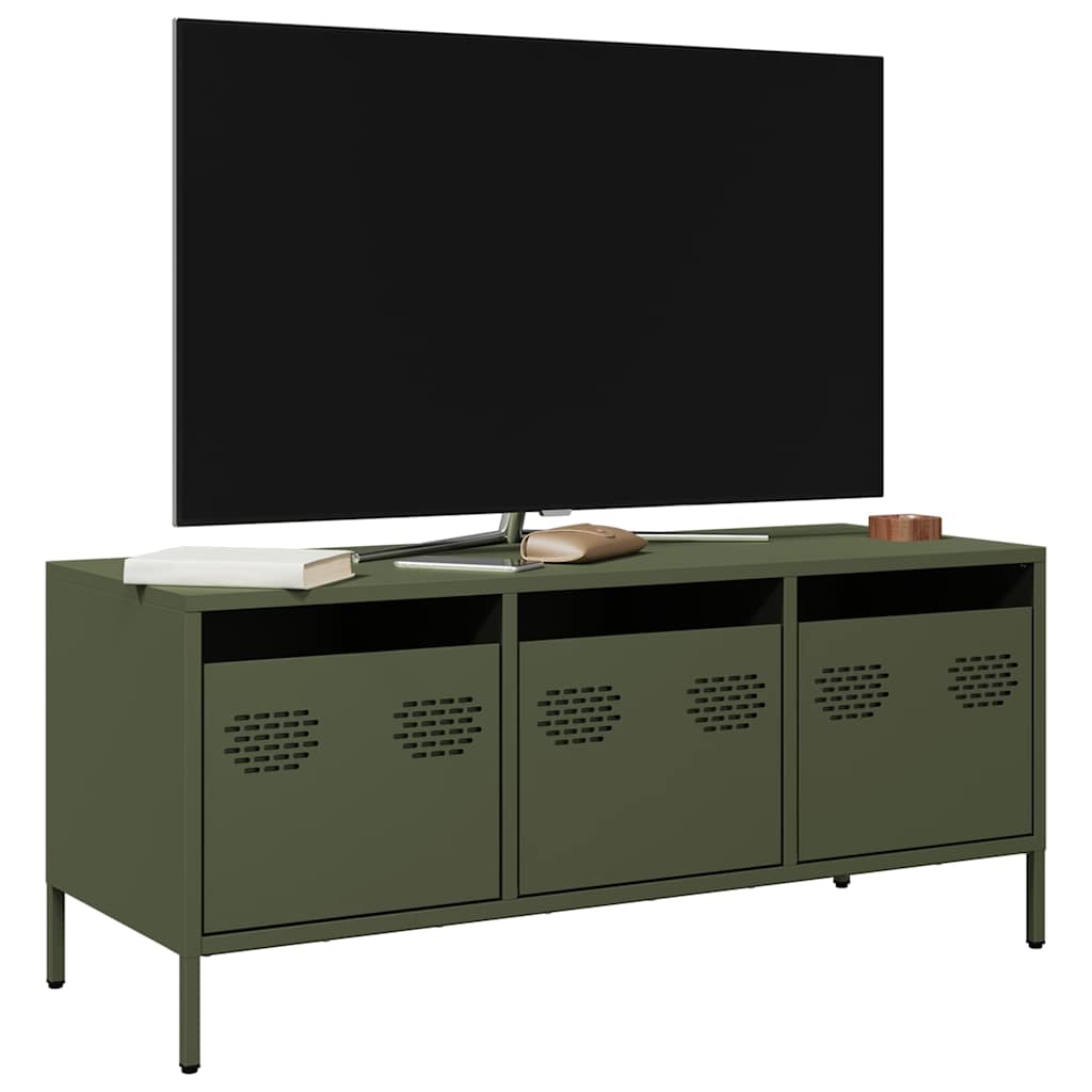 TV ormarić maslinastozeleni 101,5 x 39 x 43,5 cm čelični