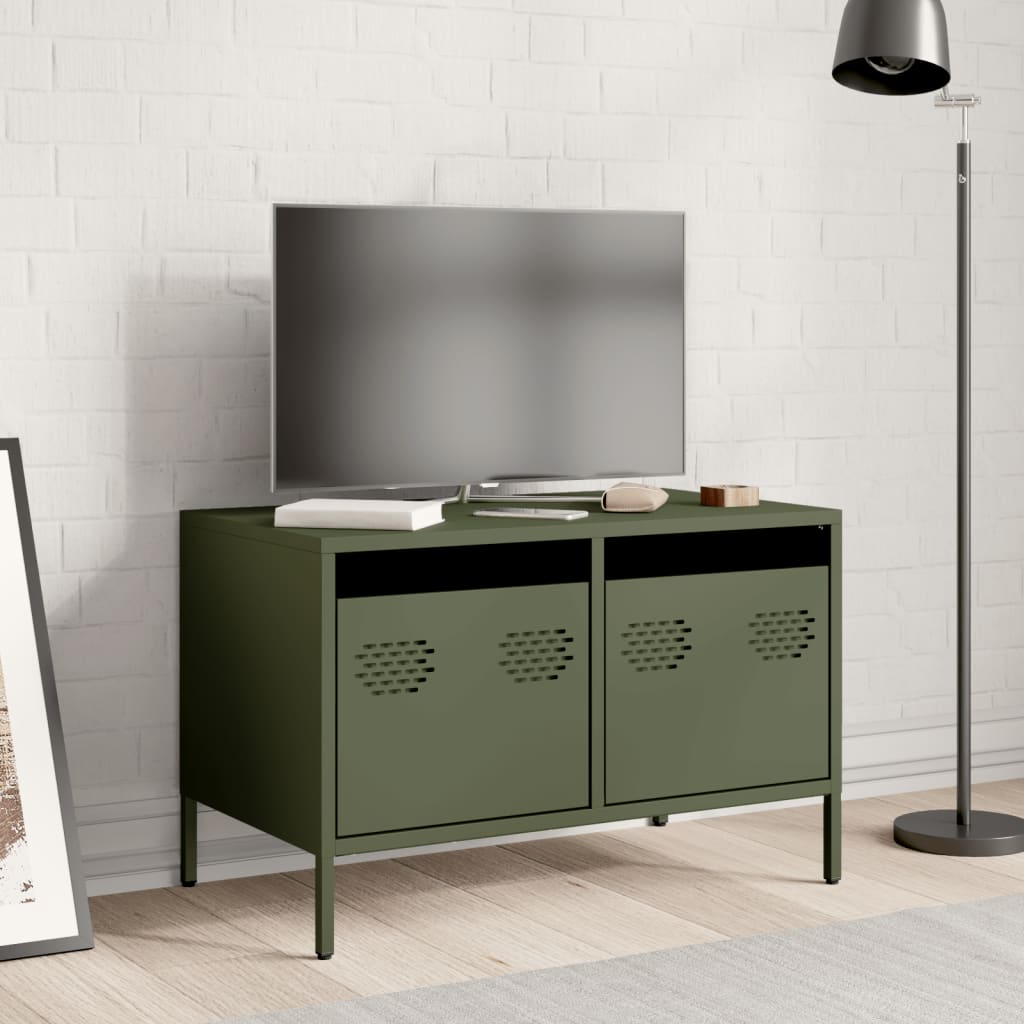 TV ormarić maslinastozeleni 68x39x43,5 cm hladno valjani čelik