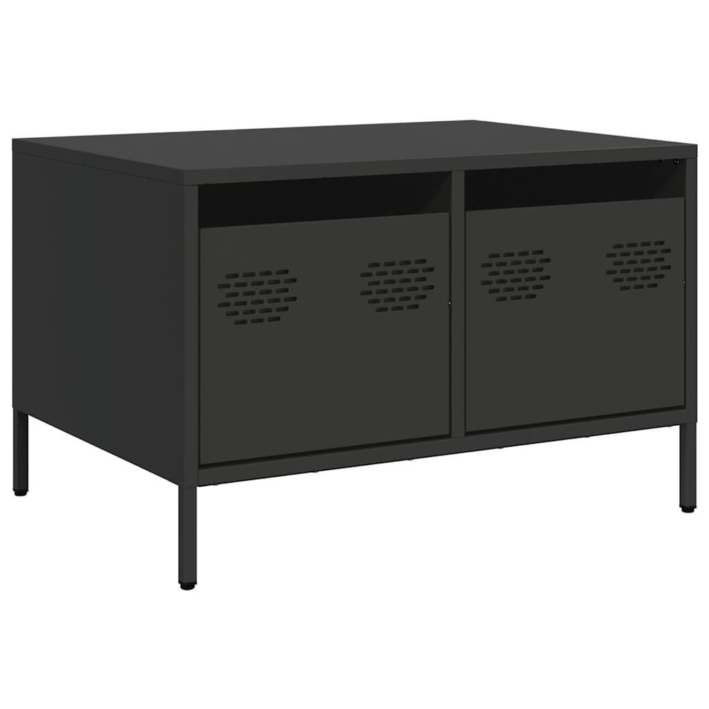 TV ormarić crni 68x50x43,5 cm hladno valjani čelik