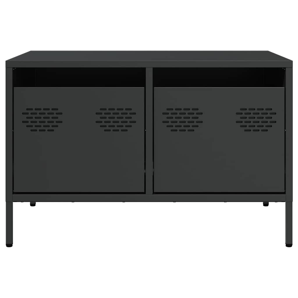 TV ormarić crni 68x50x43,5 cm hladno valjani čelik