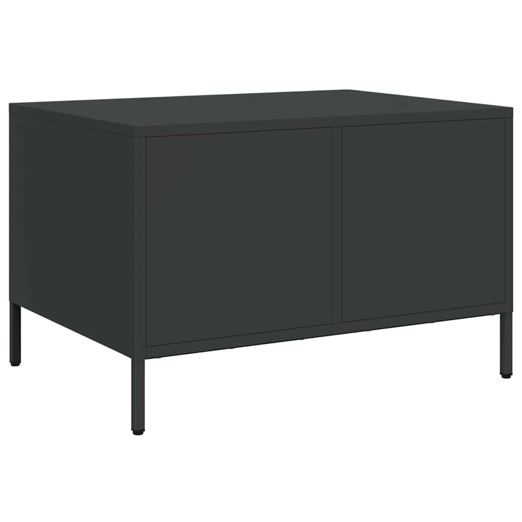 TV ormarić crni 68x50x43,5 cm hladno valjani čelik