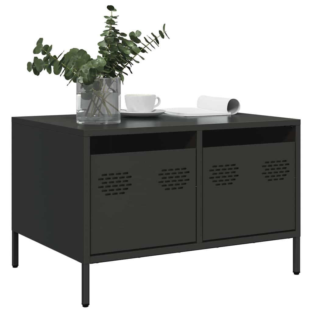 TV ormarić crni 68x50x43,5 cm hladno valjani čelik