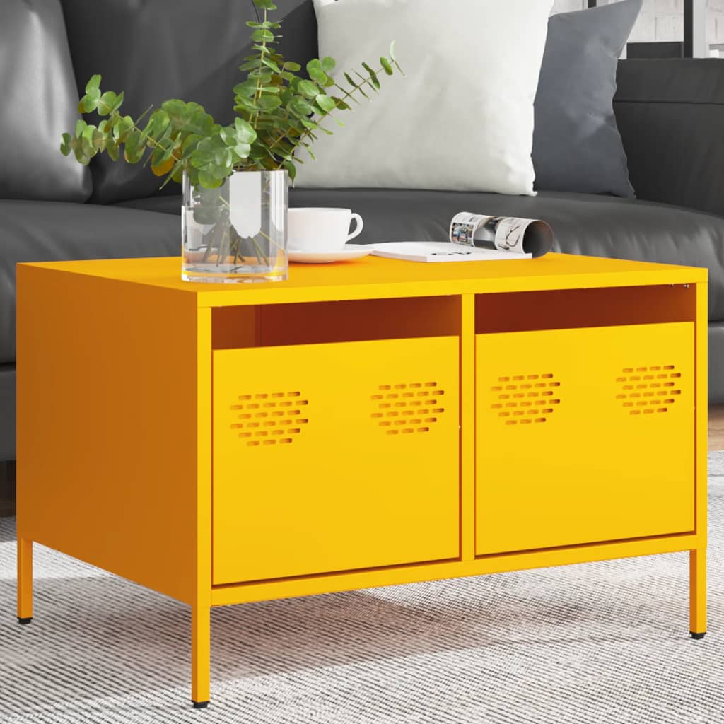 TV ormarić boja senfa 68x50x43,5 cm čelični