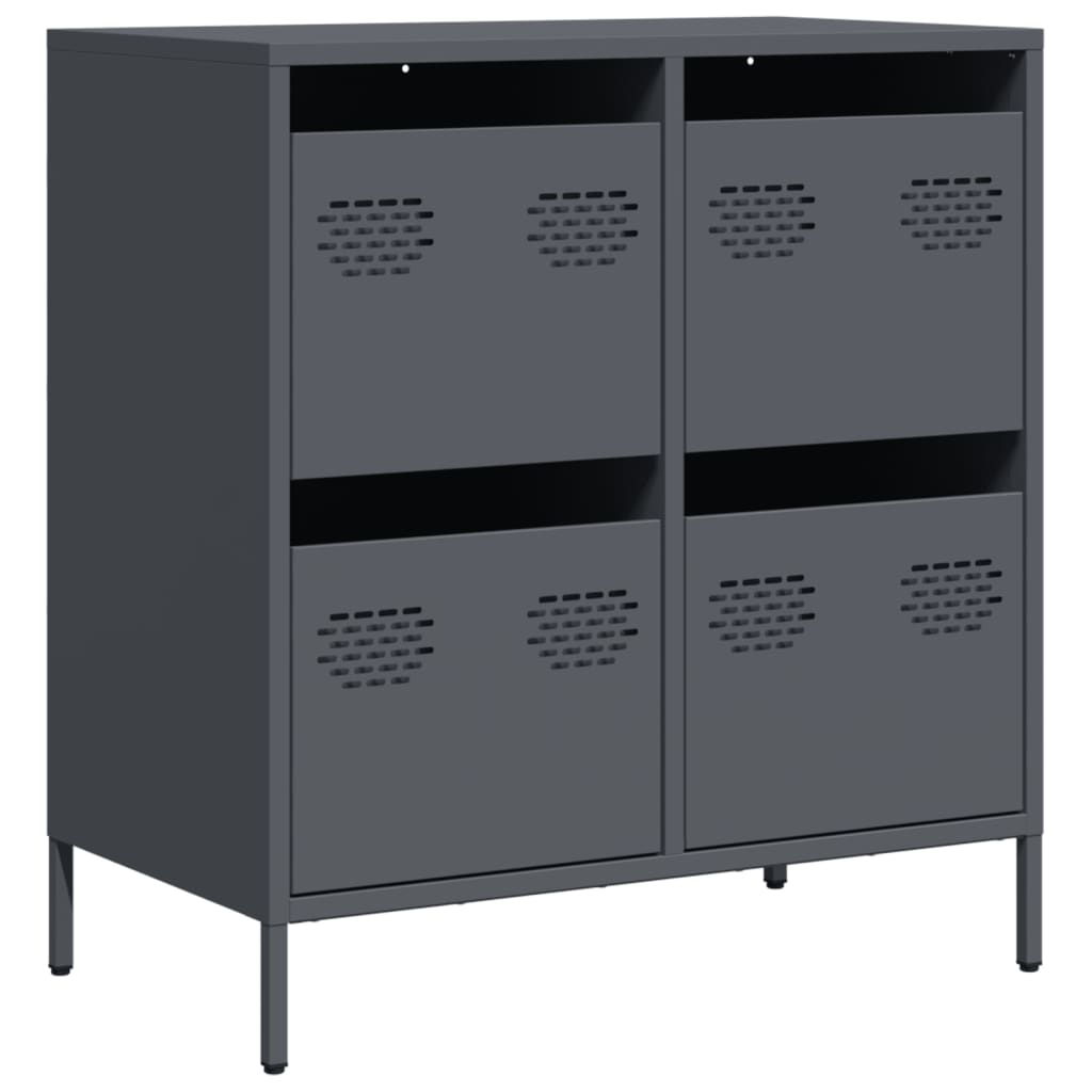 Komoda antracit 68x39x73,5 cm od hladno valjanog čelika