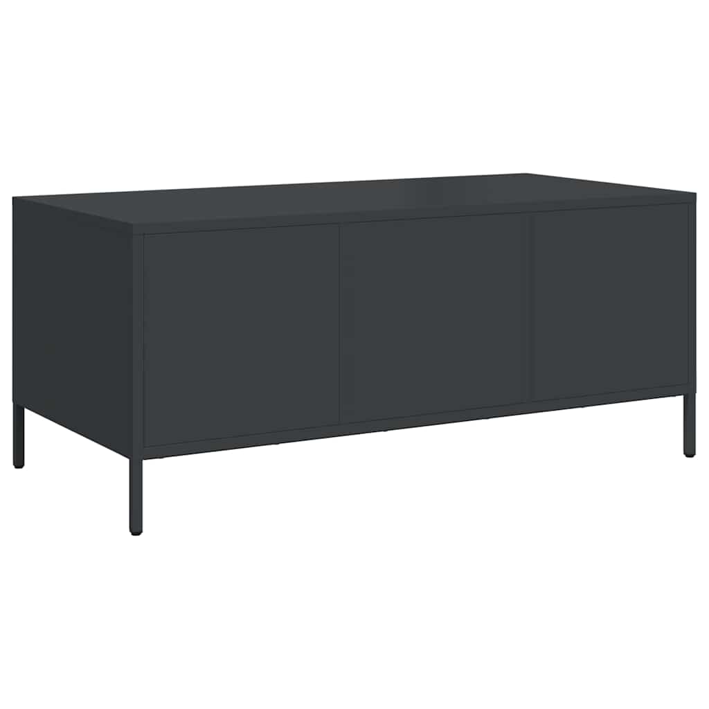 Stolić za kavu crni 101,5x50x43,5 cm od hladno valjanog čelika
