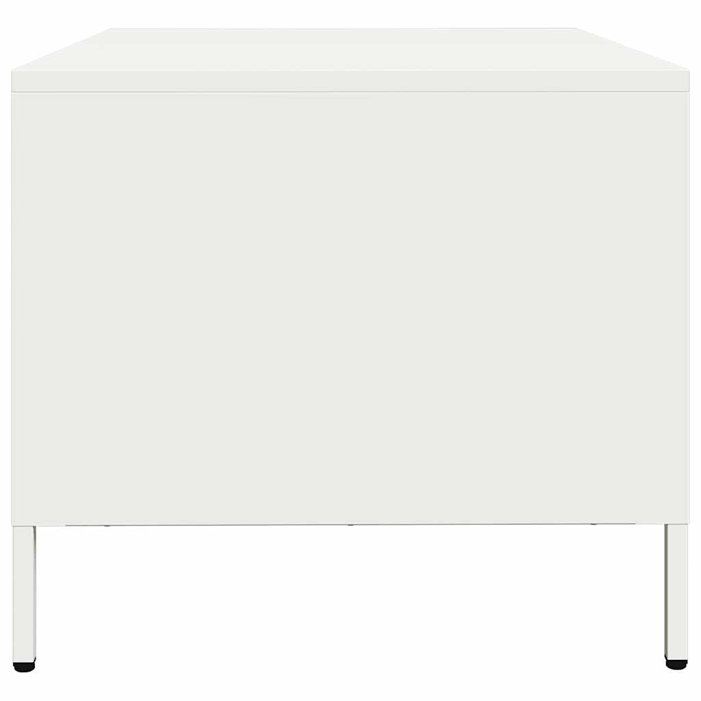 Stolić za kavu bijeli 101,5x50x43,5 cm hladno valjani čelik