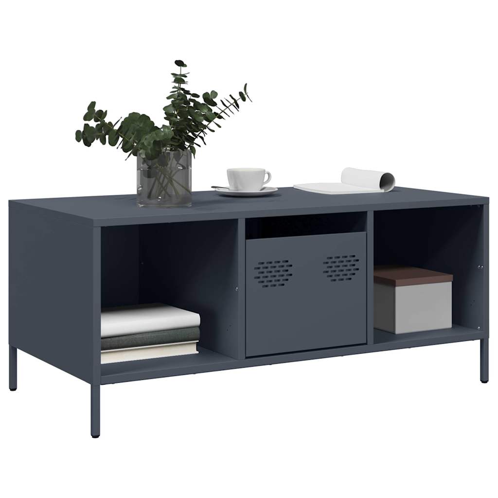 Stolić za kavu antracit 101,5x50x43,5 cm hladno valjanog čelika