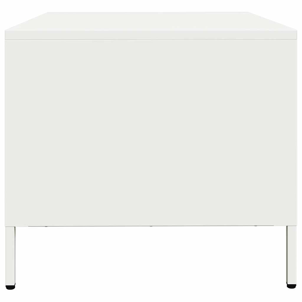 Stolić za kavu bijeli 101,5x50x43,5 cm hladno valjani čelik