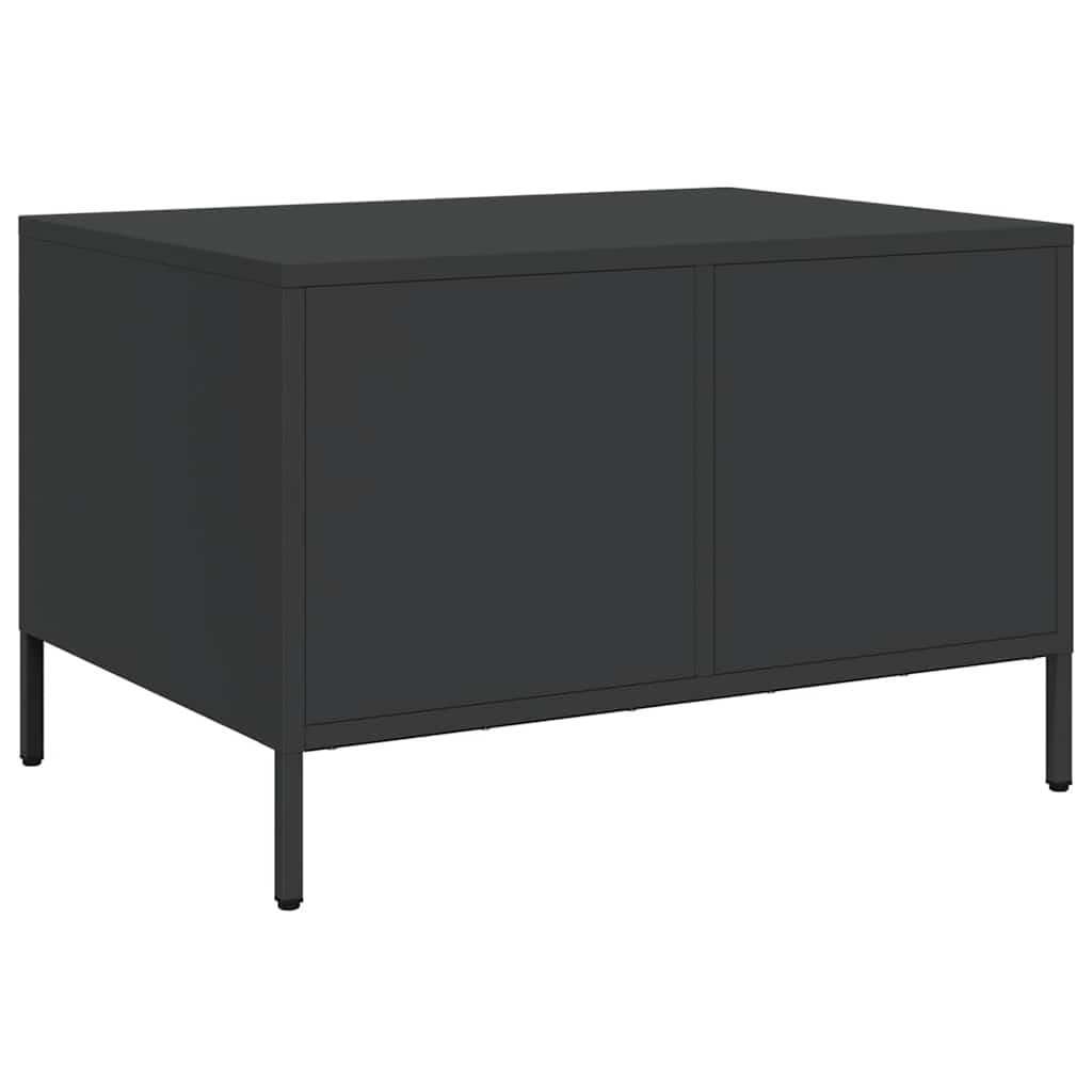 Stolić za kavu crni 68,5x50x43,5 cm od hladno valjanog čelika