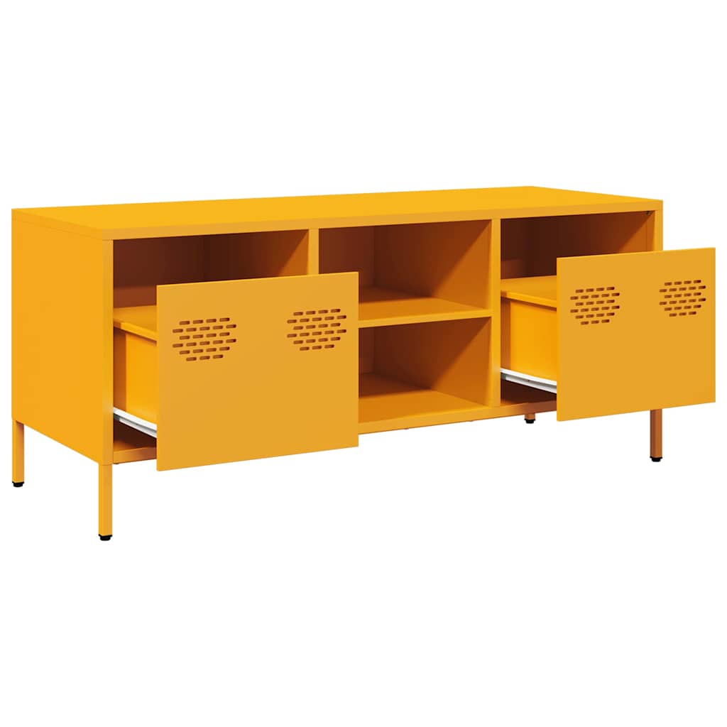 TV ormarić boja senfa 101,5x39x43,5 cm čelični
