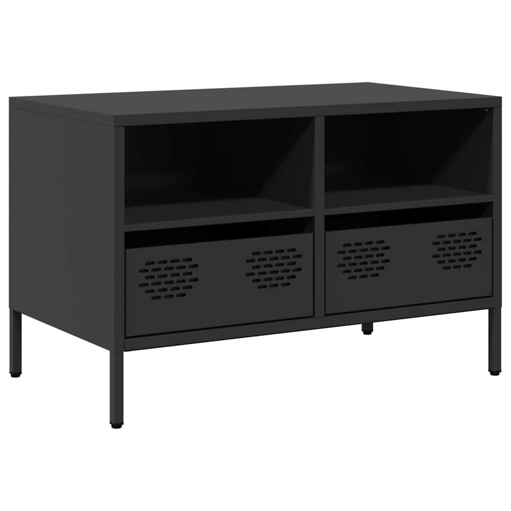 TV ormarić crni 68 x 39 x 43,5 cm hladno valjani čelik