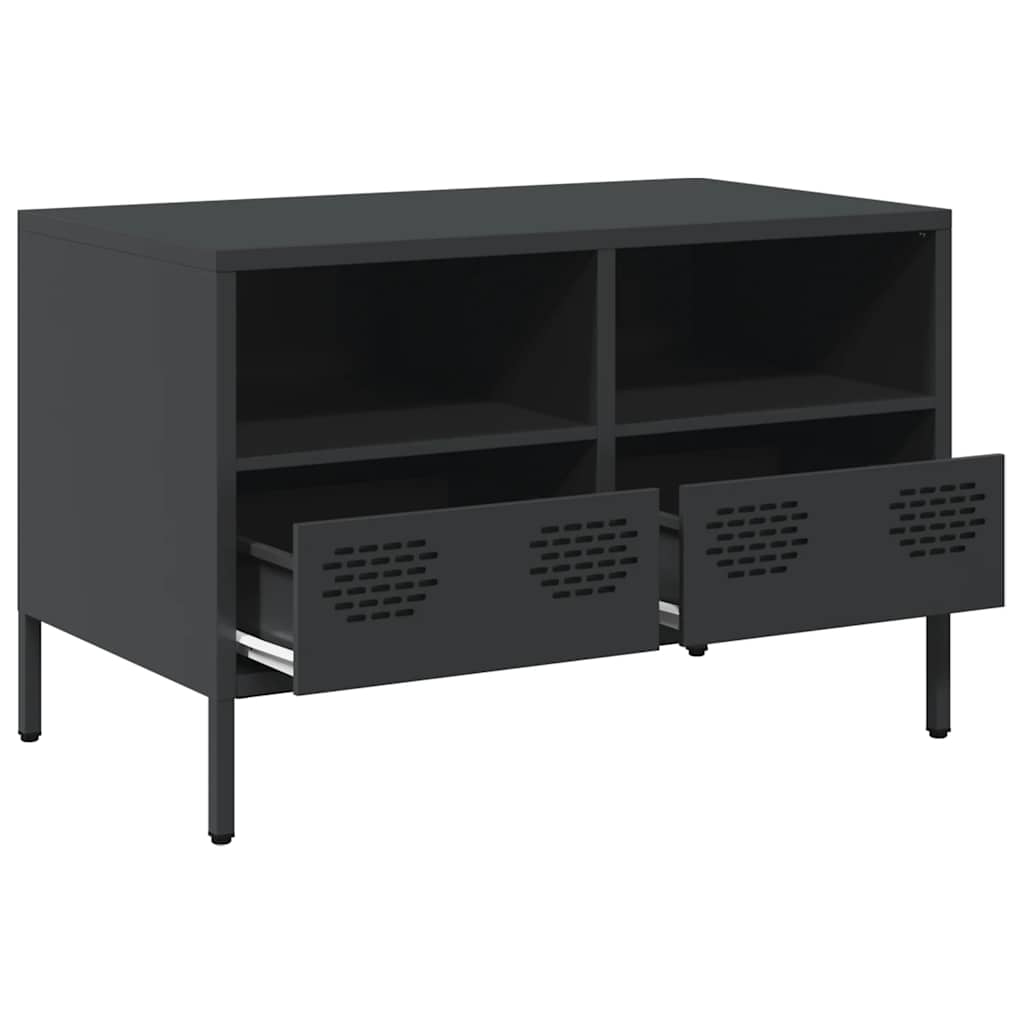 TV ormarić crni 68 x 39 x 43,5 cm hladno valjani čelik