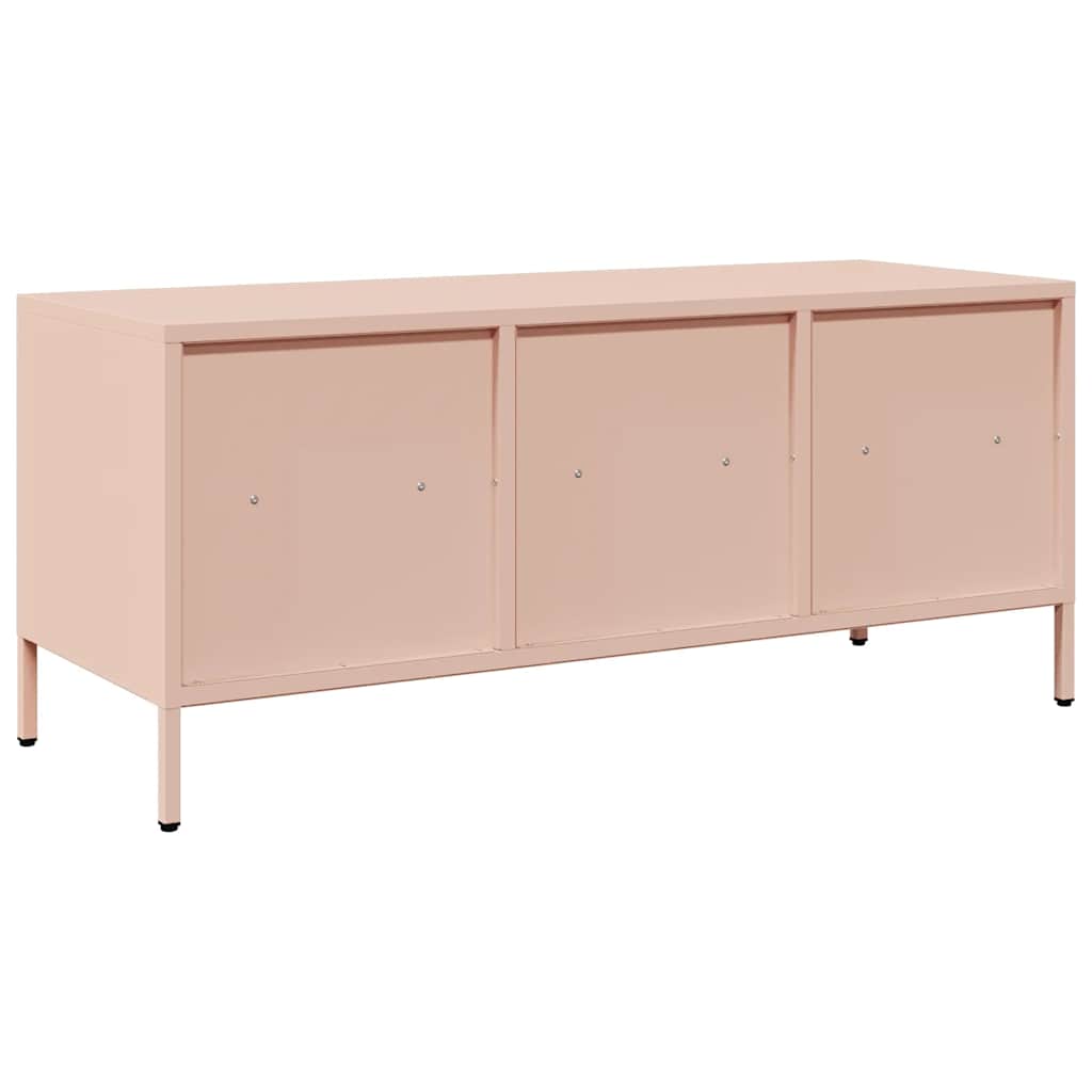 TV ormarić ružičasti 101,5 x 39 x 43,5 cm hladno valjani čelik