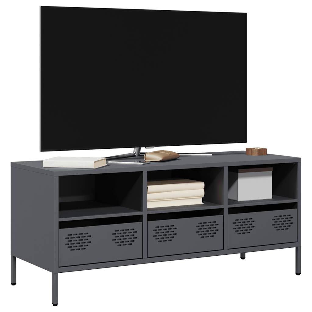 TV ormarić antracit 101,5 x 39 x 43,5 cm hladno valjani čelik