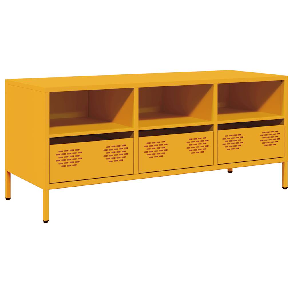 TV ormarić boja senfa 101,5x39x43,5 cm čelični