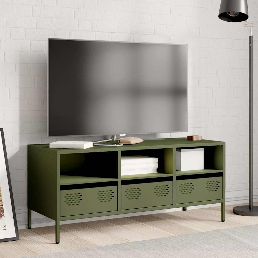 TV ormarić maslinastozeleni 101,5 x 39 x 43,5 cm čelični