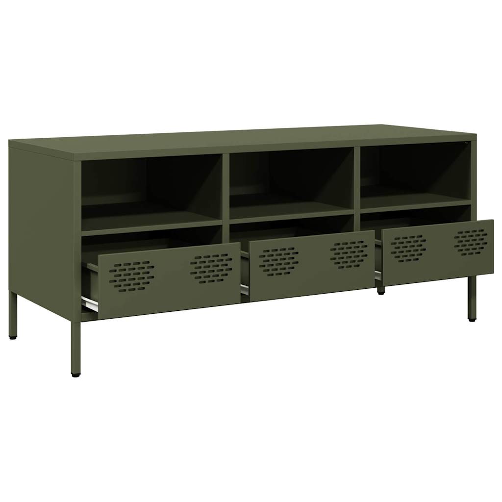 TV ormarić maslinastozeleni 101,5 x 39 x 43,5 cm čelični