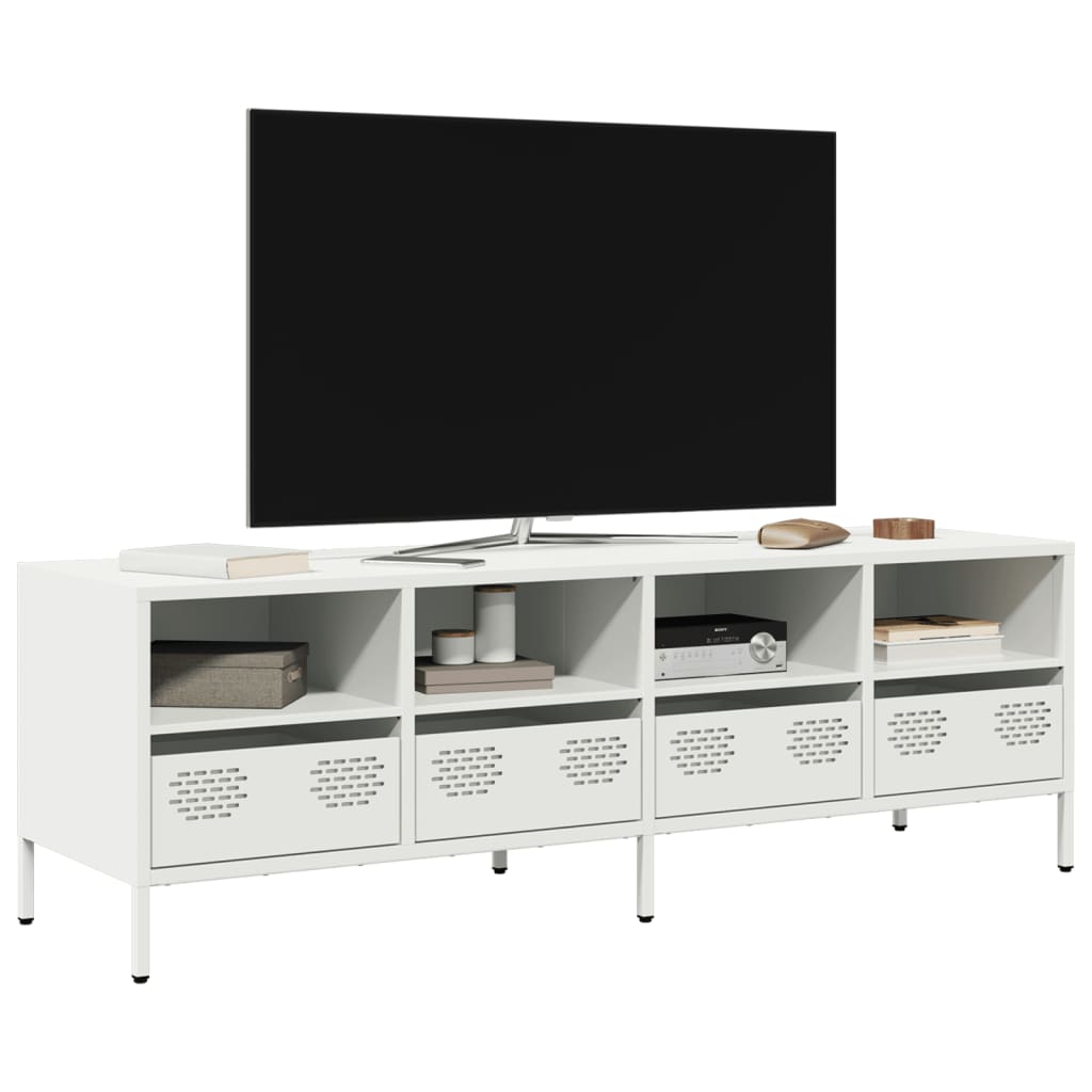 TV ormarić bijeli 135x39x43,5 cm hladno valjani čelik