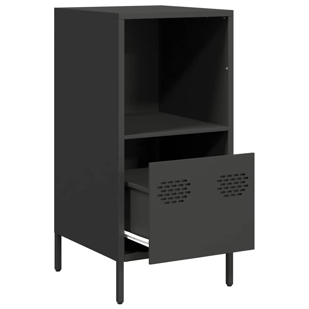 Komoda crna 35x39x73,5 cm hladno valjani čelik
