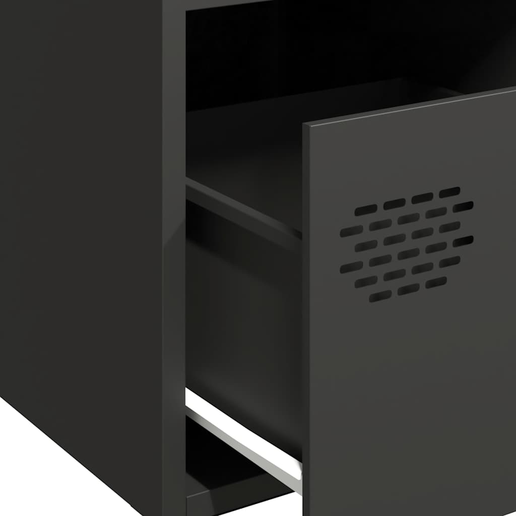 Komoda crna 35x39x73,5 cm hladno valjani čelik