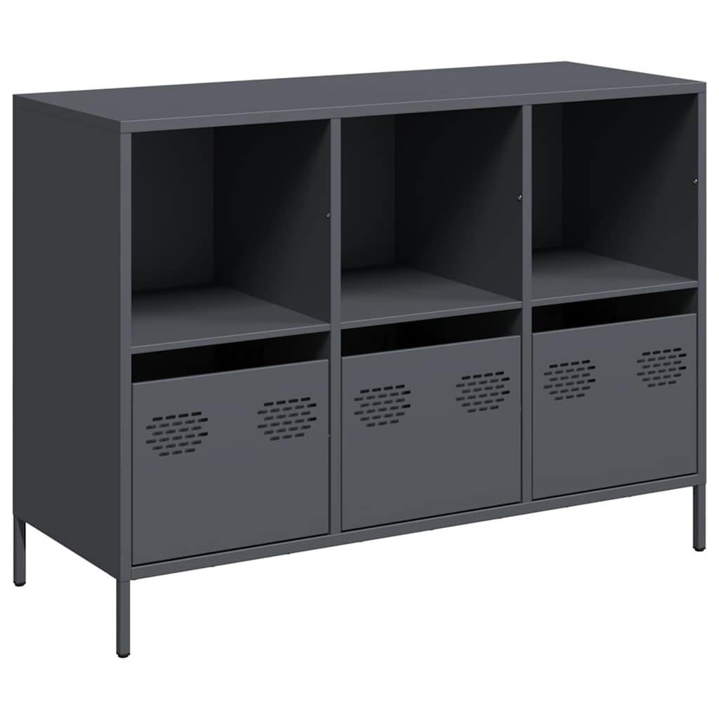Komoda antracit 101,5x39x73,5 cm od hladno valjanog čelika