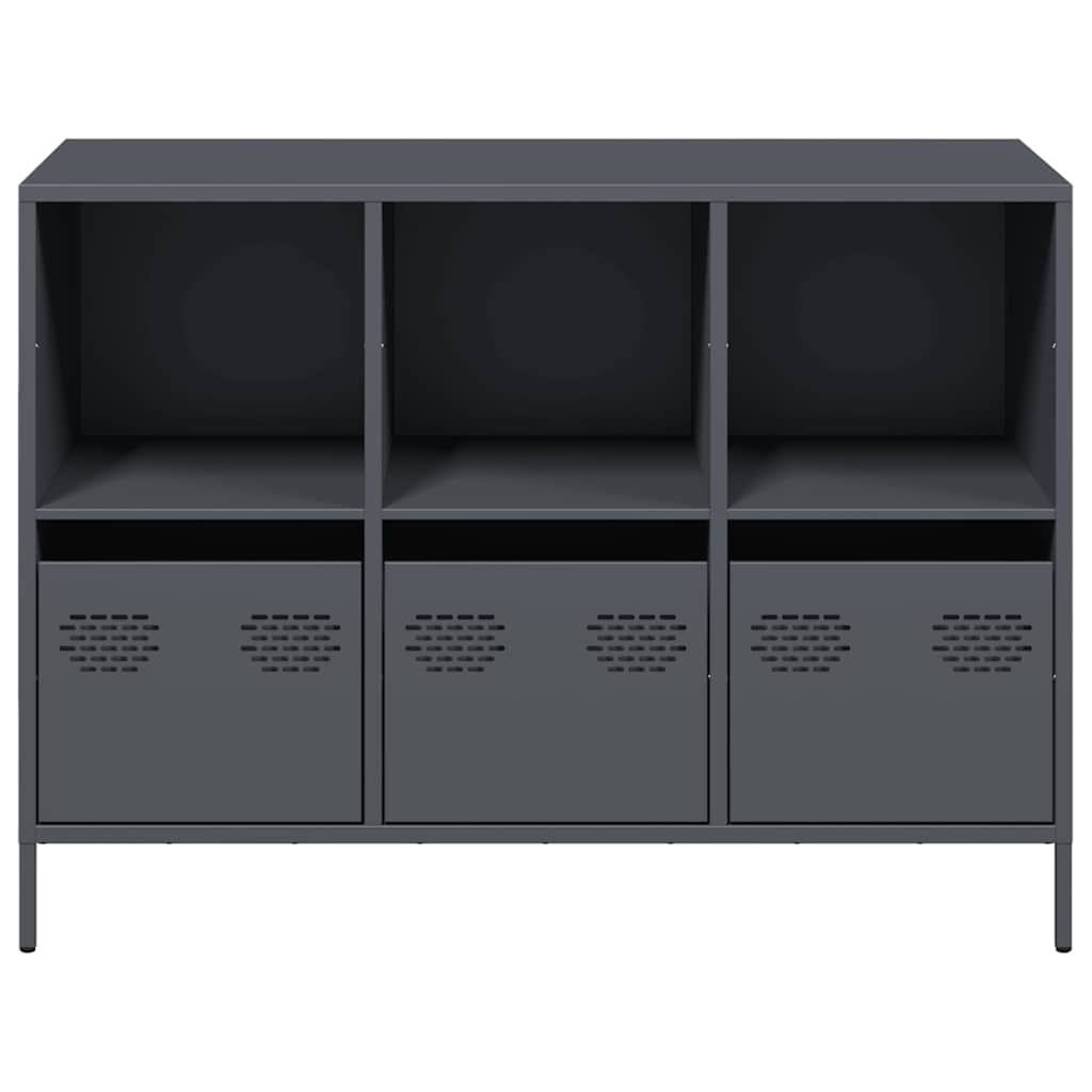 Komoda antracit 101,5x39x73,5 cm od hladno valjanog čelika
