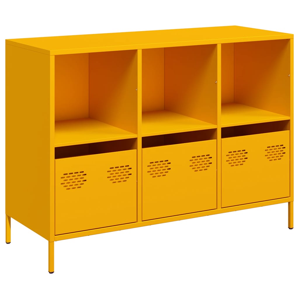Komoda boja senfa 101,5x39x73,5 cm hladno valjani čelik