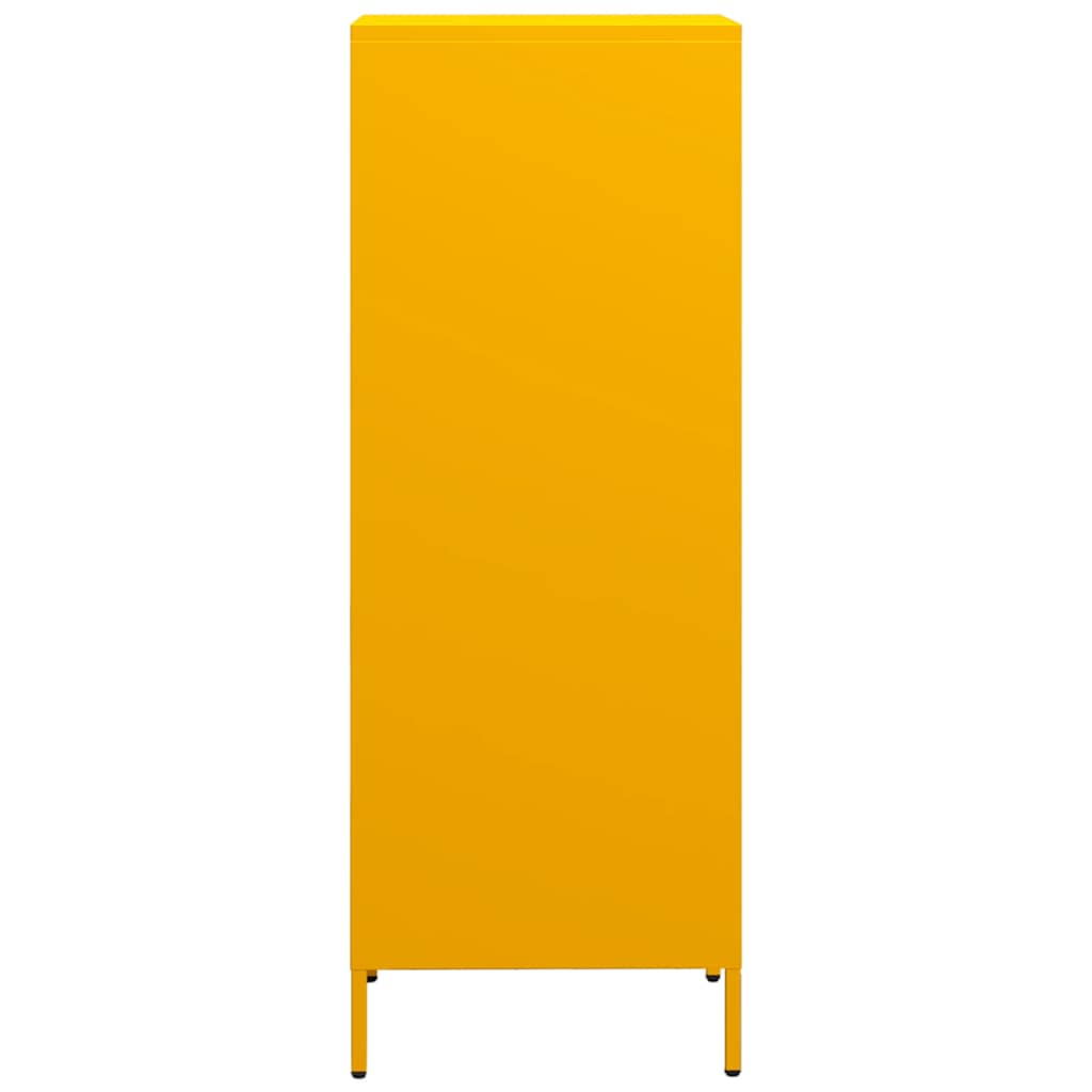 Visoka komoda boja senfa 35x39x103,5 cm od čelika