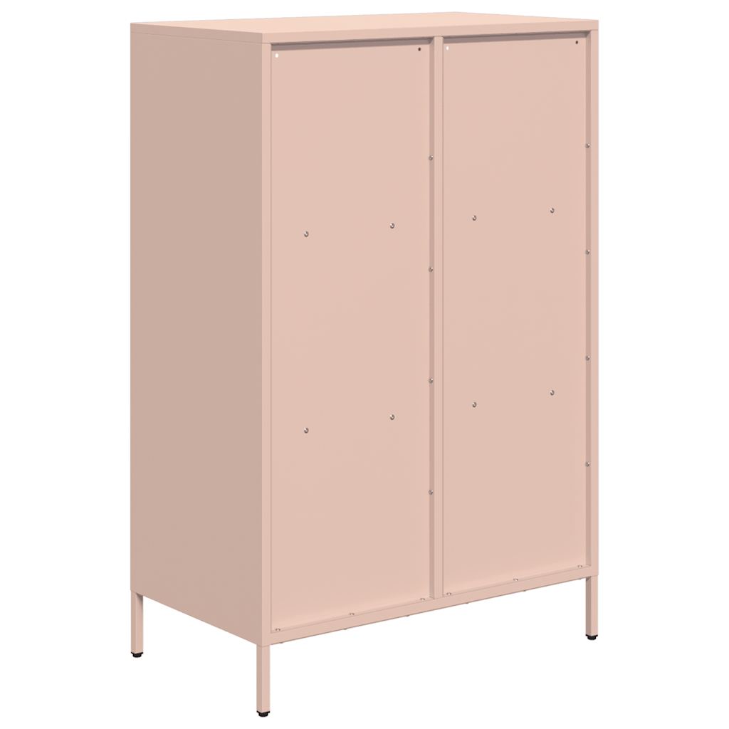 Visoka komoda ružičasta 68x39x103,5 cm čelik