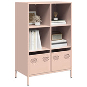 Visoka komoda ružičasta 68x39x103,5 cm čelik