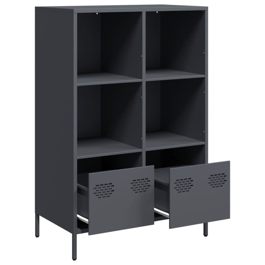 Visoka komoda antracit 68x39x103,5 cm od čelika